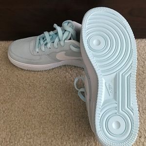 nike air force 1 light blue suede